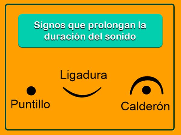 Signos que prolongan la duración del sonido